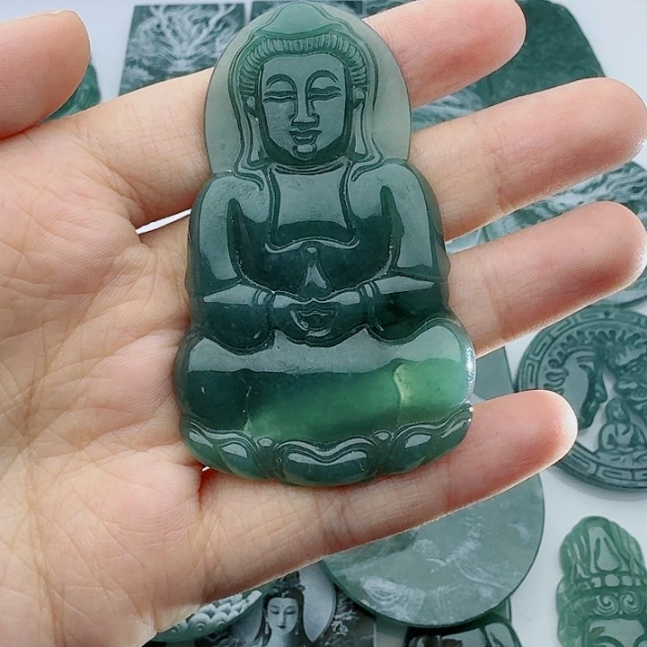 翡翠未镶嵌颈饰多样性发货天然A货翡翠