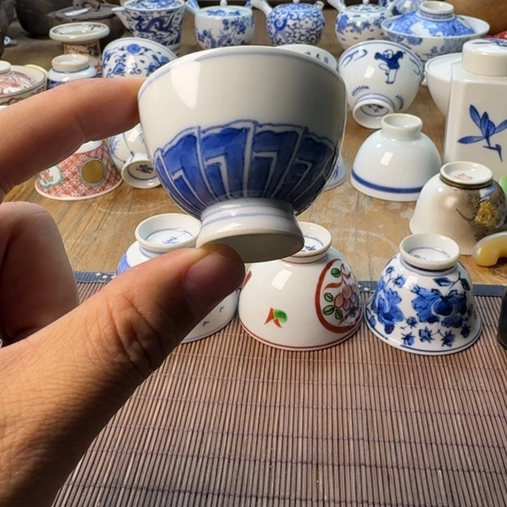 青花瓷器杯子茶具