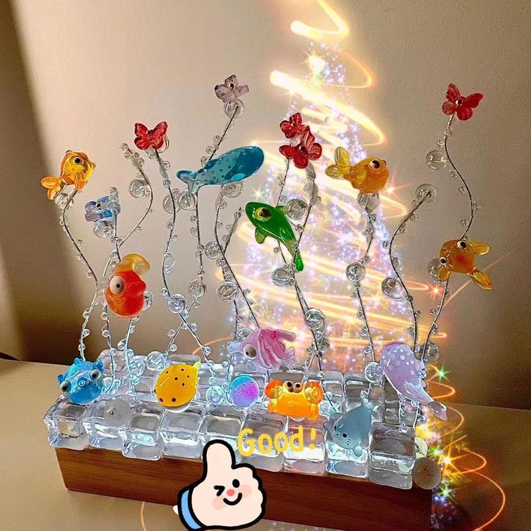 精选同款冰块海洋金鱼手工diy创意礼物制作童真高颜值卧室摆件