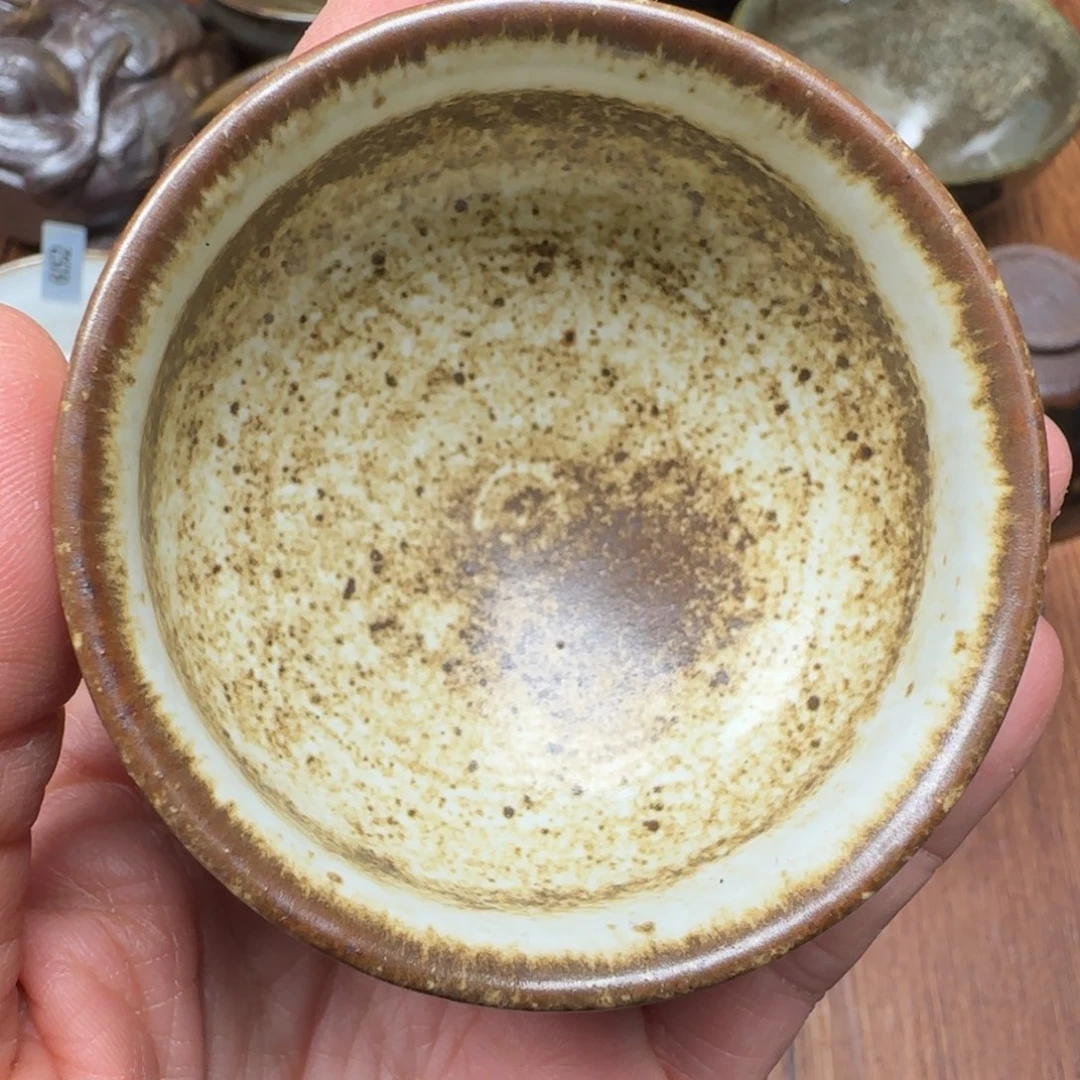 柴烧建盏茶盏茶杯354