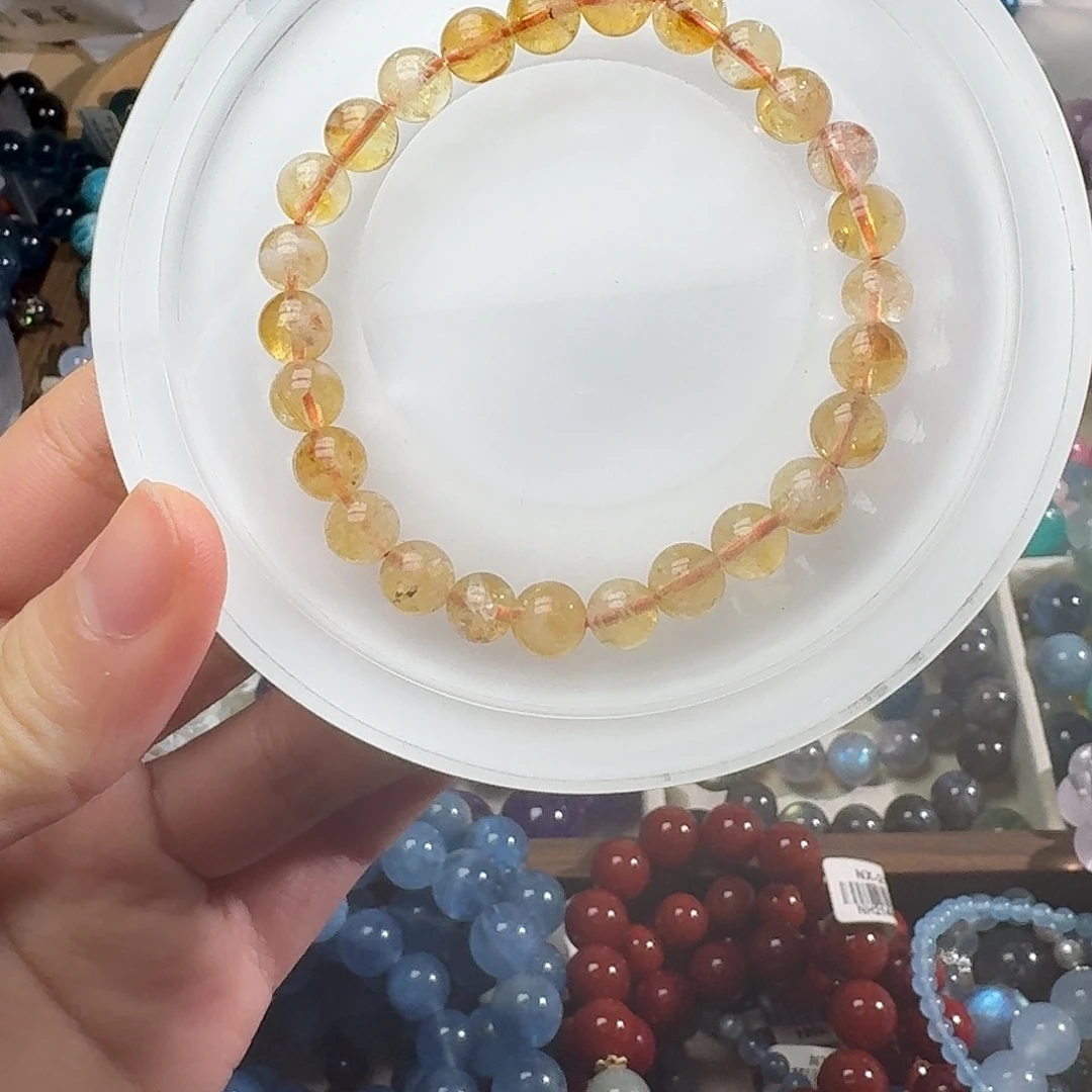 水晶未镶嵌手链7黄水晶黄塔晶