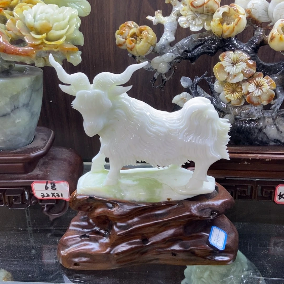石材天然岫岩玉摆件