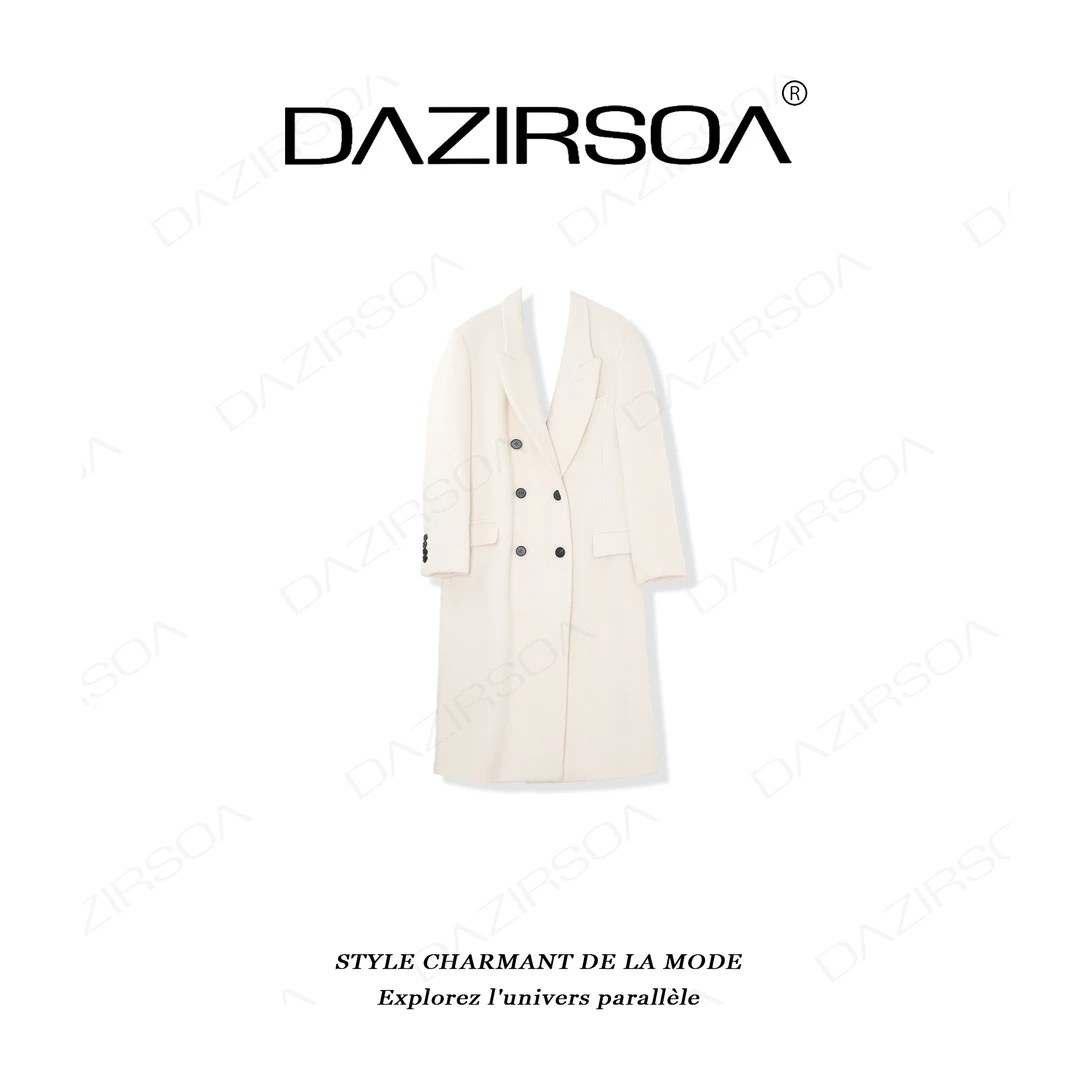 DAZIRSOA/达姿“画报”时尚百搭洋气长款大衣外套 W557