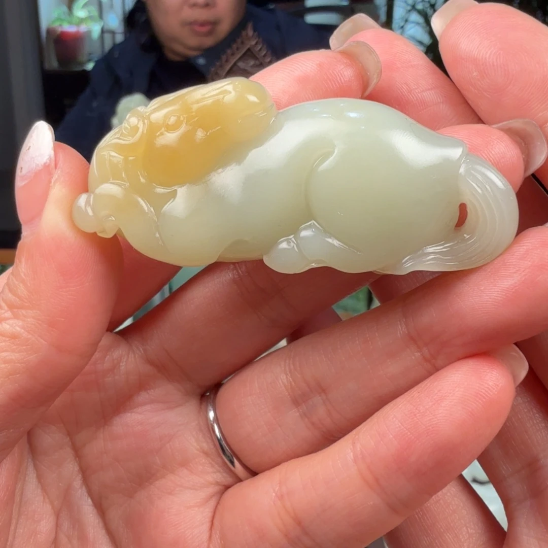 黑***店和田玉未镶嵌颈饰