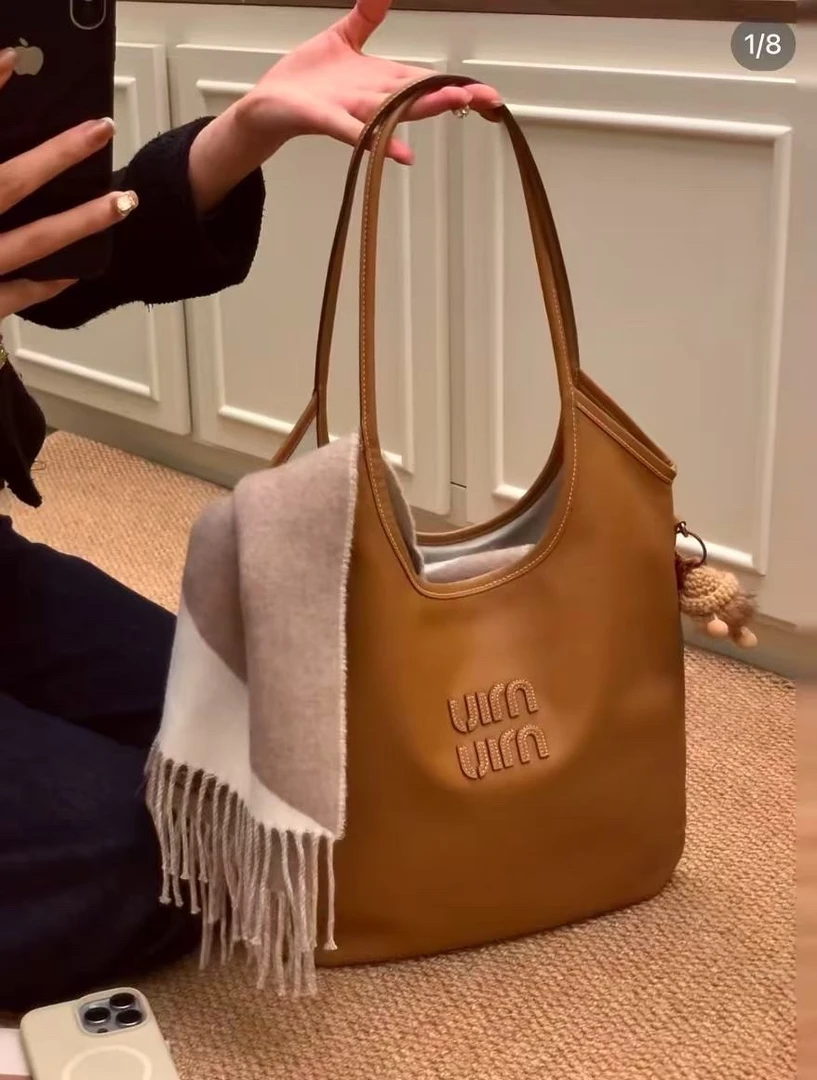 95新 MIU MIU/缪缪 干邑色ivy包 35cm 13058171