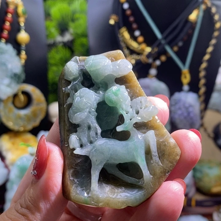 【闪购商品】颈饰未镶嵌翡翠鹿