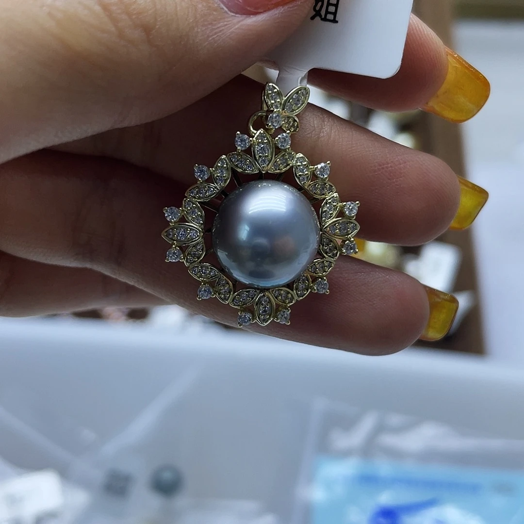 银S925镶嵌颈饰海水珍珠