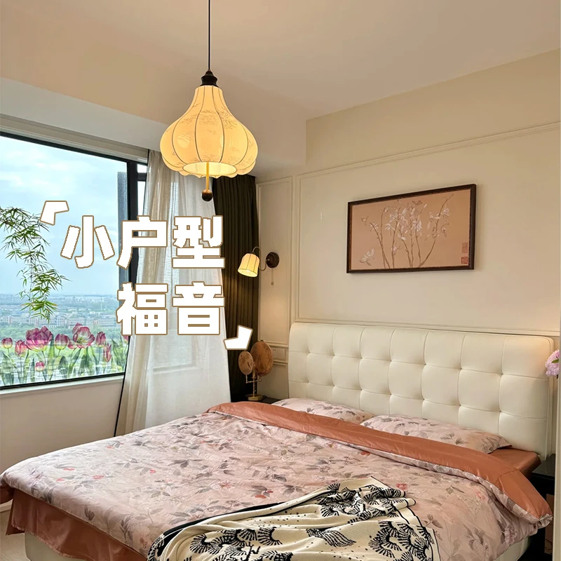 华夫格小户型卧室皮床真皮床简约轻奢网红床家用软包床卧室大床
