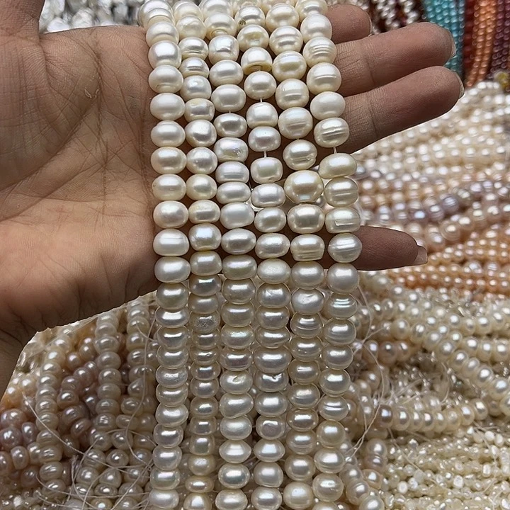 玛瑙/玉髓未镶嵌珠宝半成品一条10mm珍珠算盘珠