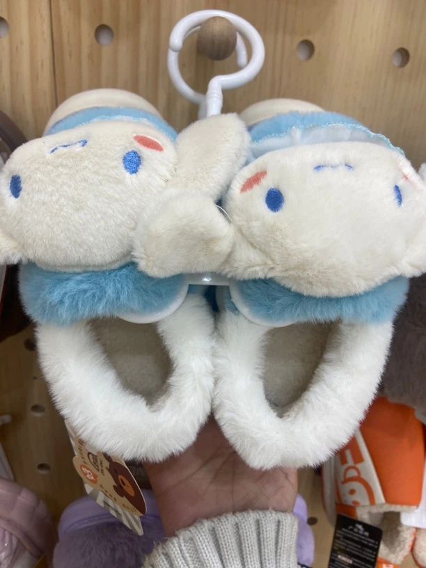 玉桂狗棉拖鞋女冬季包跟厚底毛绒保暖学生宿舍居家棉鞋