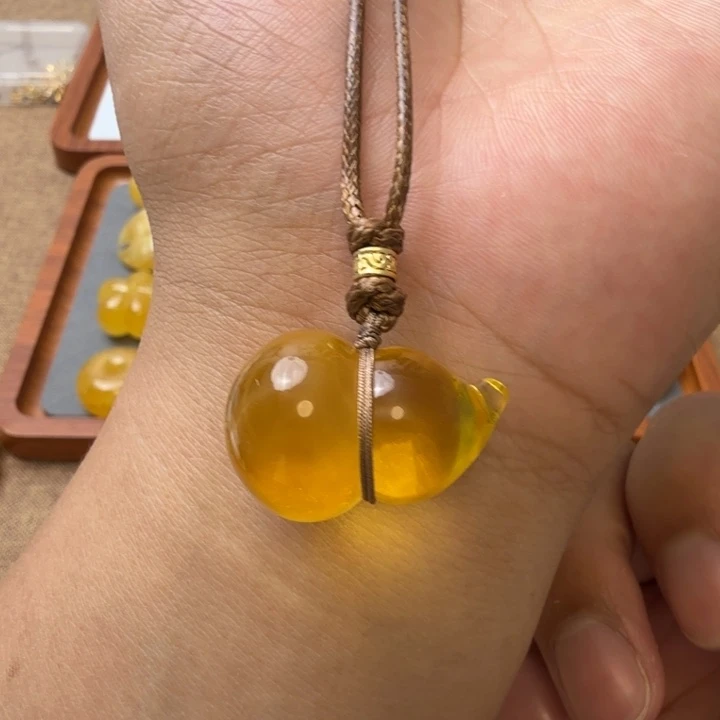 琥珀未镶嵌裸石葫芦