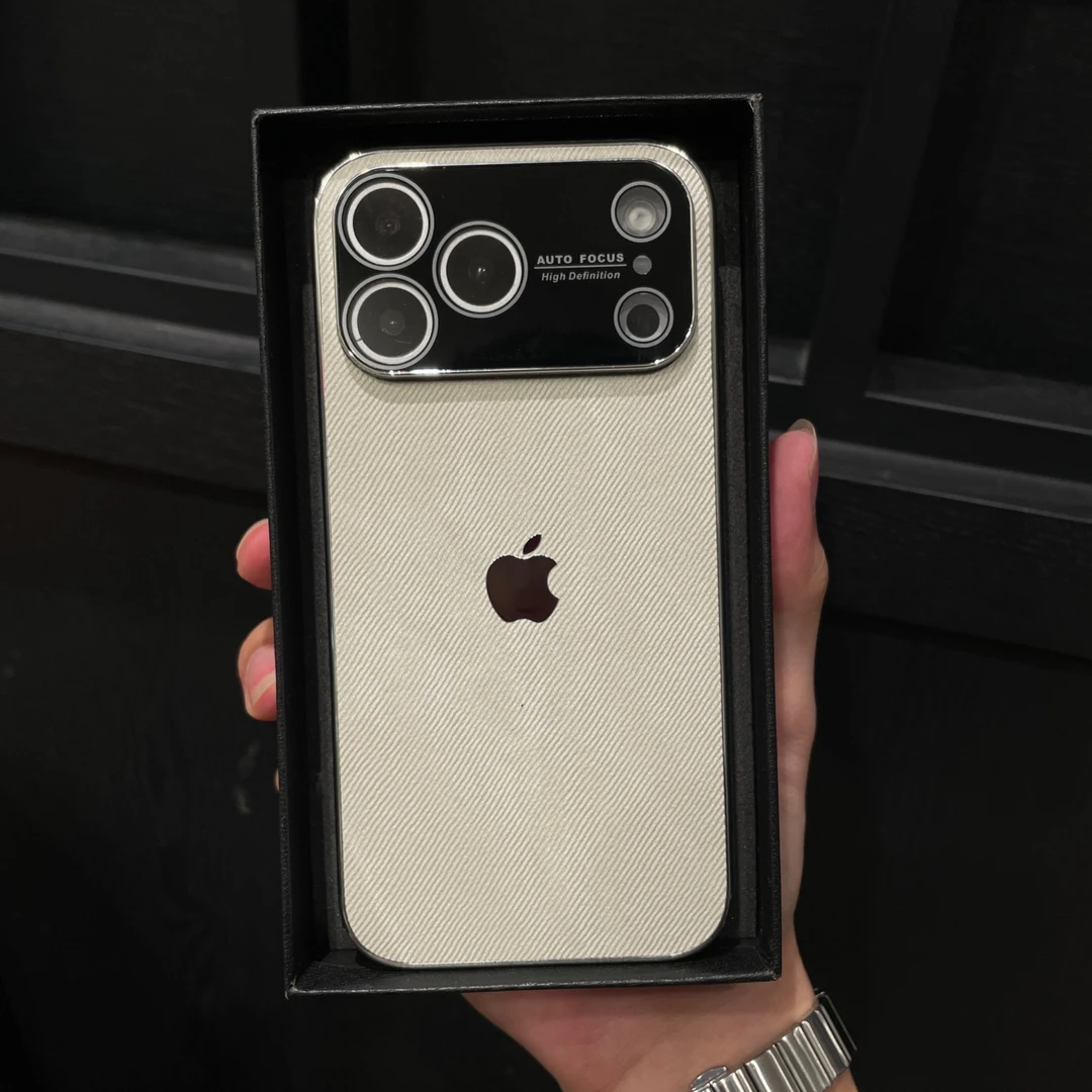 苹果17promax带标手机壳大视窗15适用iPhone16电镀14简约13情侣12