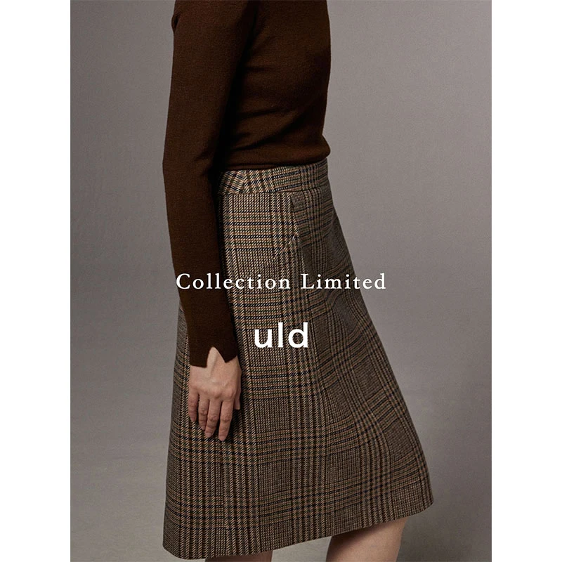 ULD/LadyLady中古小舞裙美丽奴羊毛粗纺肌理感复古半裙 TEMAI