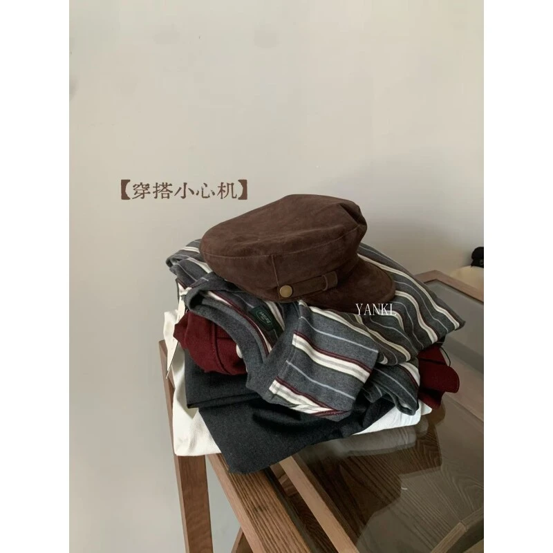 严可莱【穿搭小心机】复古气质麂皮报童帽