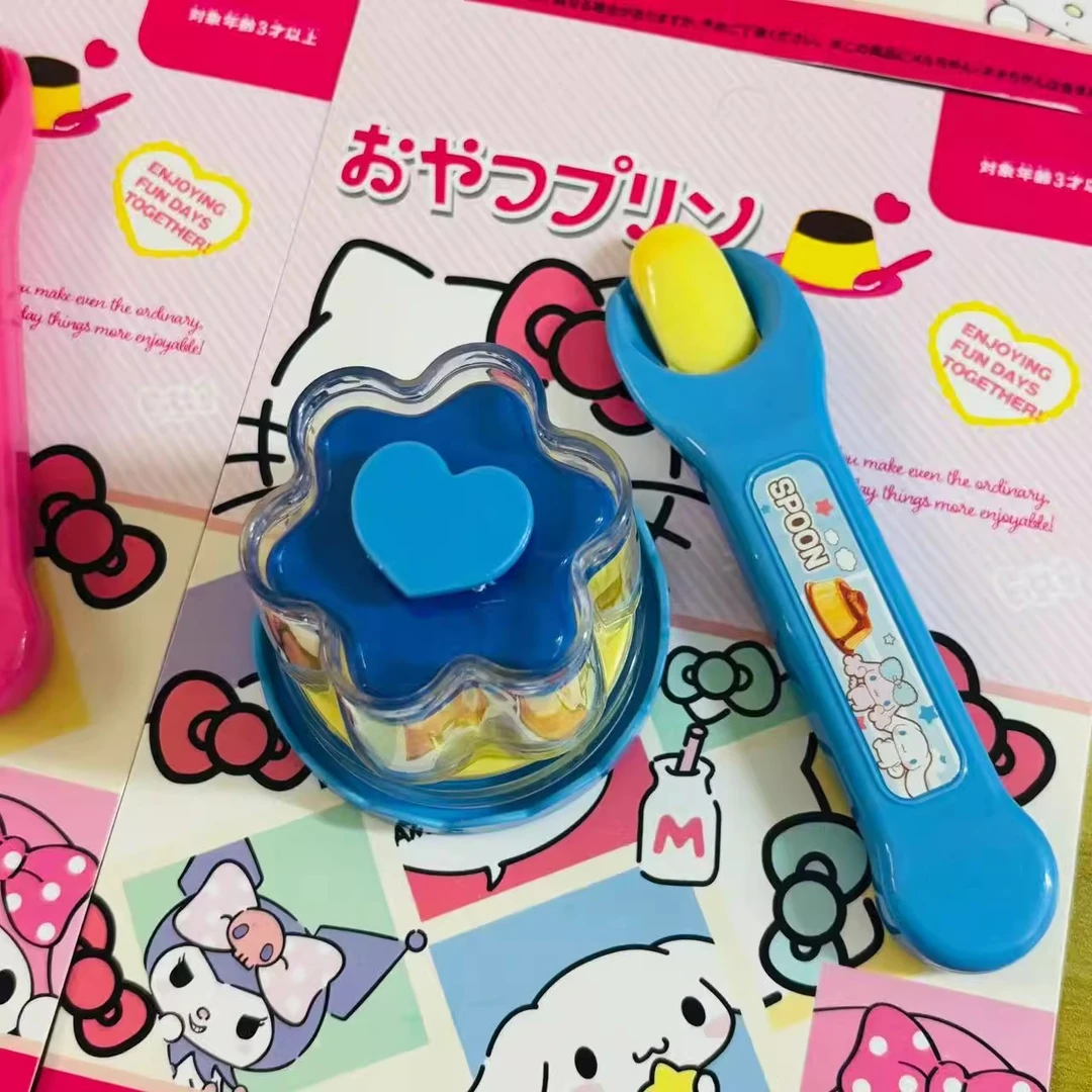 Hellokitty布丁套装日本玩具咪1露全套玩具3-6岁儿童布丁喂食玩具