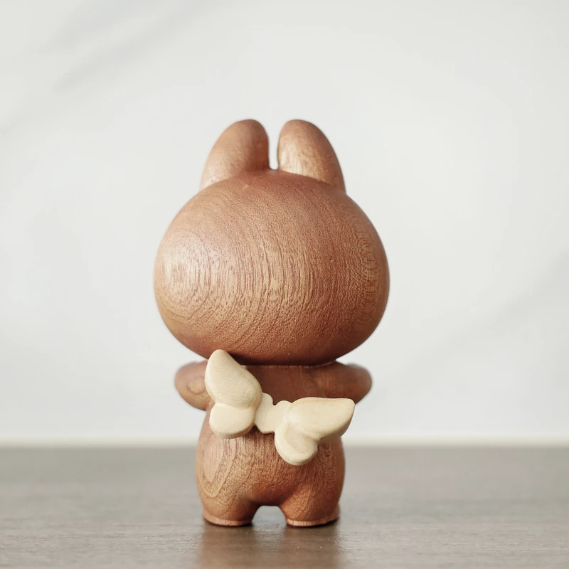 【咚咚锵~蝴蝶兔】创意木制节日生日礼物可爱潮玩手工摆设