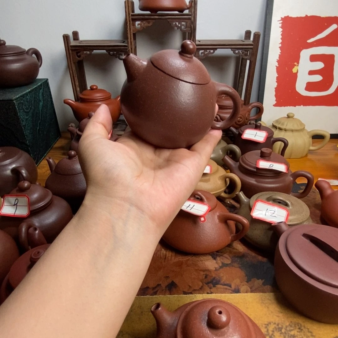 洛***珞茶壶紫砂天青文旦 半手工 微瑕