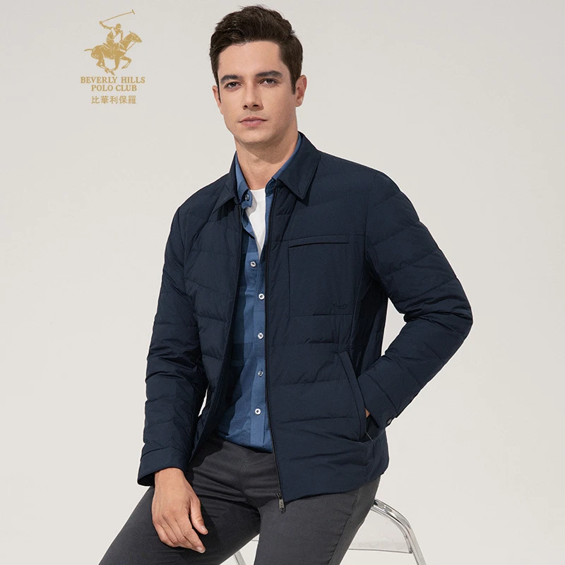 【高端鹅绒】比华利保罗秋冬季轻商务百搭男士翻领227381516