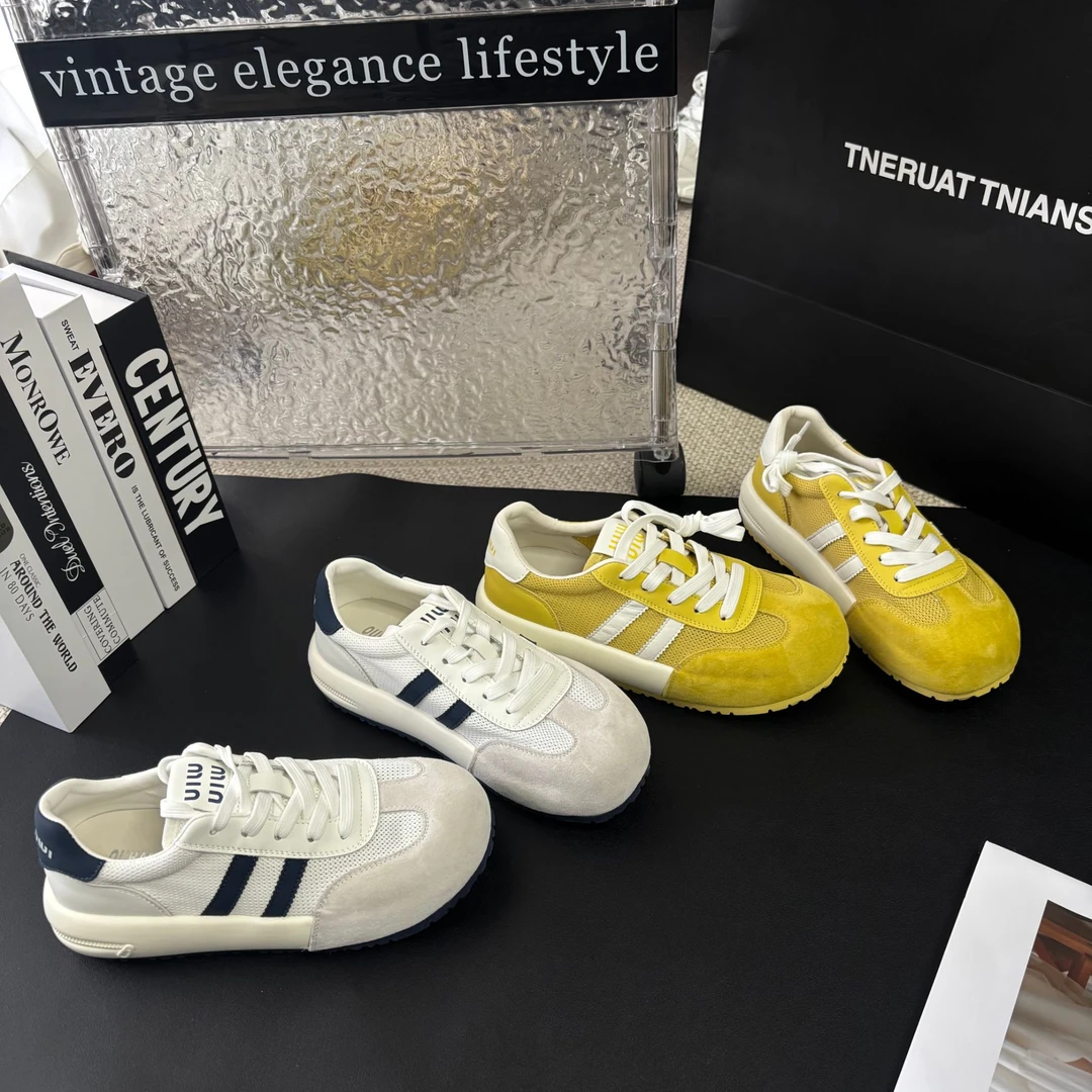 真皮薄款透气网面德训两杠轻便拼色休闲夏天裙子百搭鞋子鞋子专用