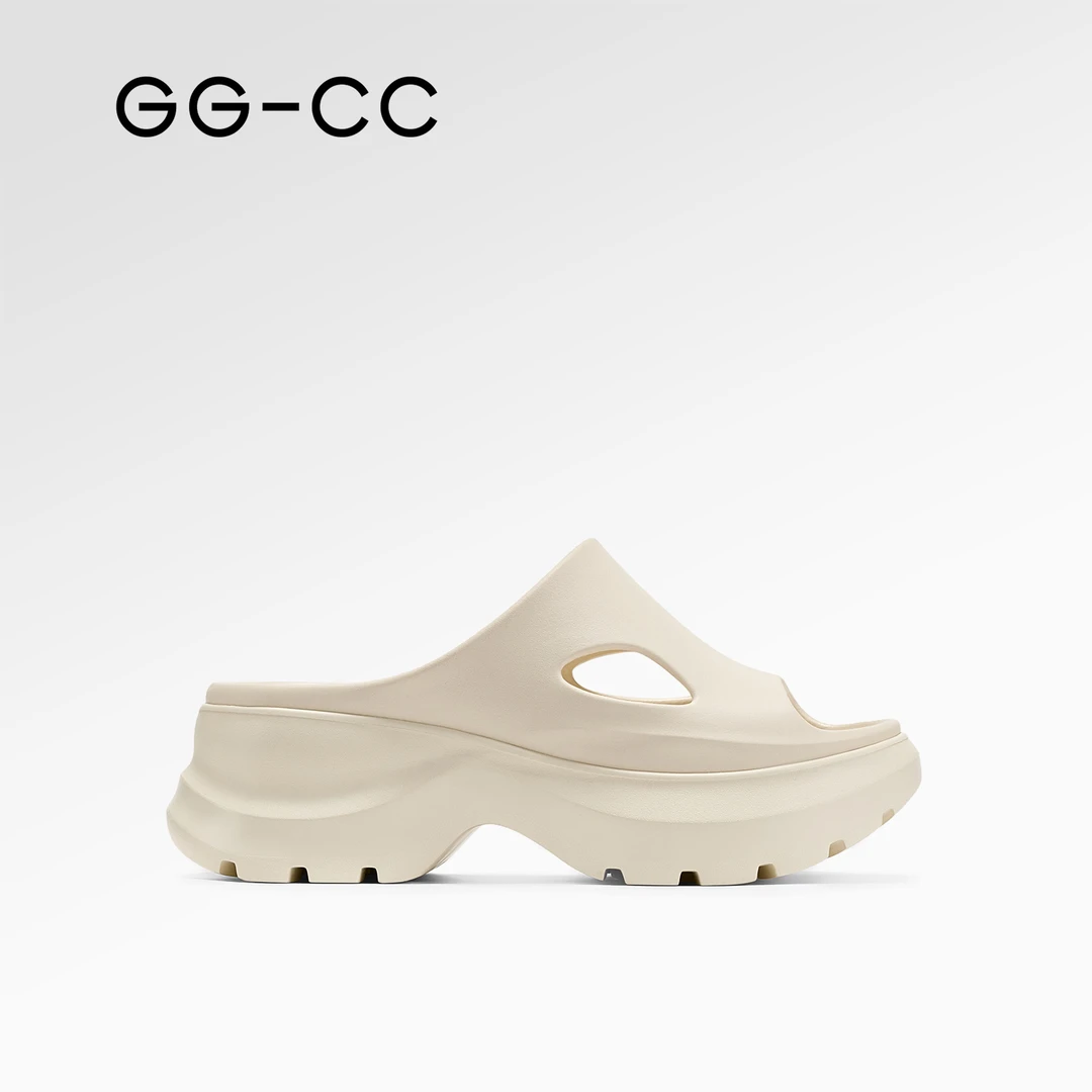 GG-CC【泳池派对】2025年夏季厚底沙滩鞋女露趾拖鞋女外穿1341