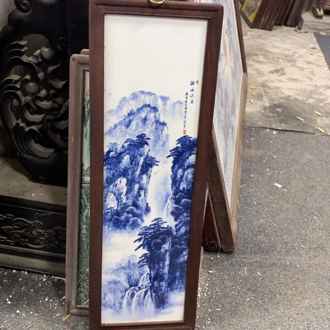 瓷片65*22 景德镇瓷板画柴窑烧制