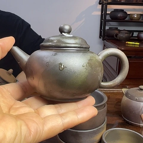 ****。戬谷龙窑柴烧茶壶20
