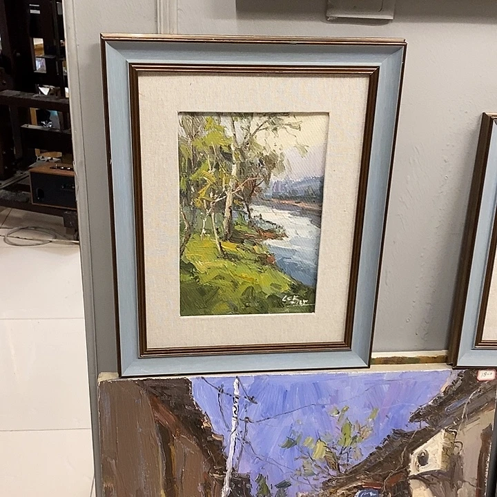 油画带外框外径尺寸47x37cm