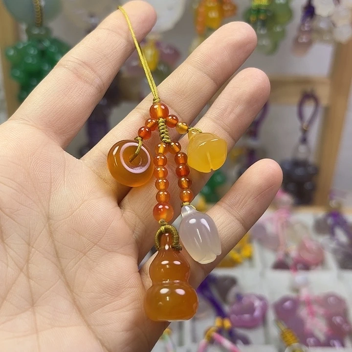 亿*鑫手机挂件，黄色葫芦