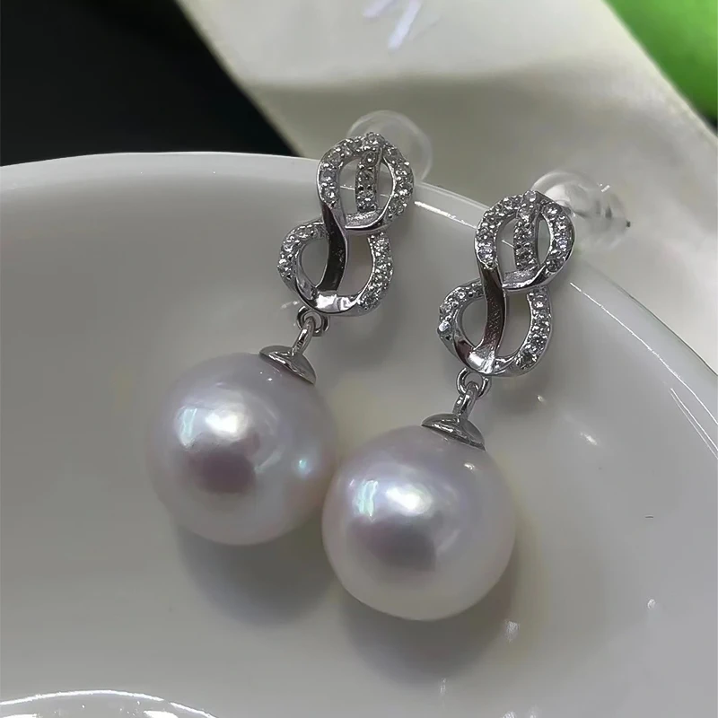 S925银气质百搭天然淡水珍珠7-8mm吊坠蝴蝶女