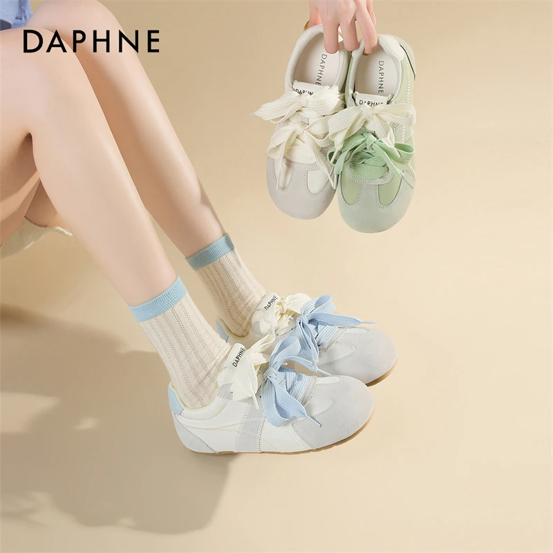 达芙妮新款芭蕾德训鞋女款2025夏季平底阿甘鞋百搭舒适运动休闲鞋