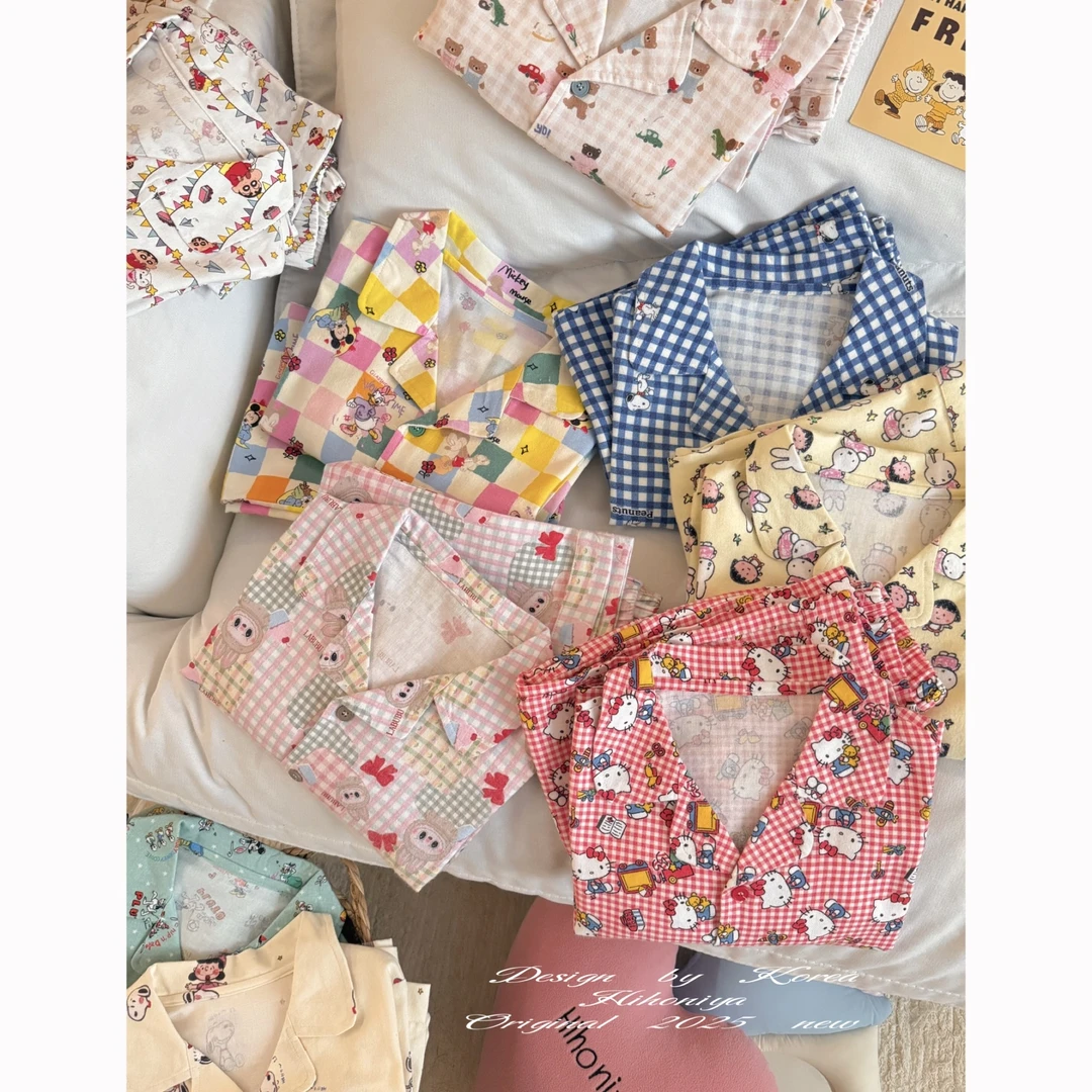 Q【漫卡家居服】七Hihoniya~2025秋季亲子卡通动漫巨可爱磨毛家居服