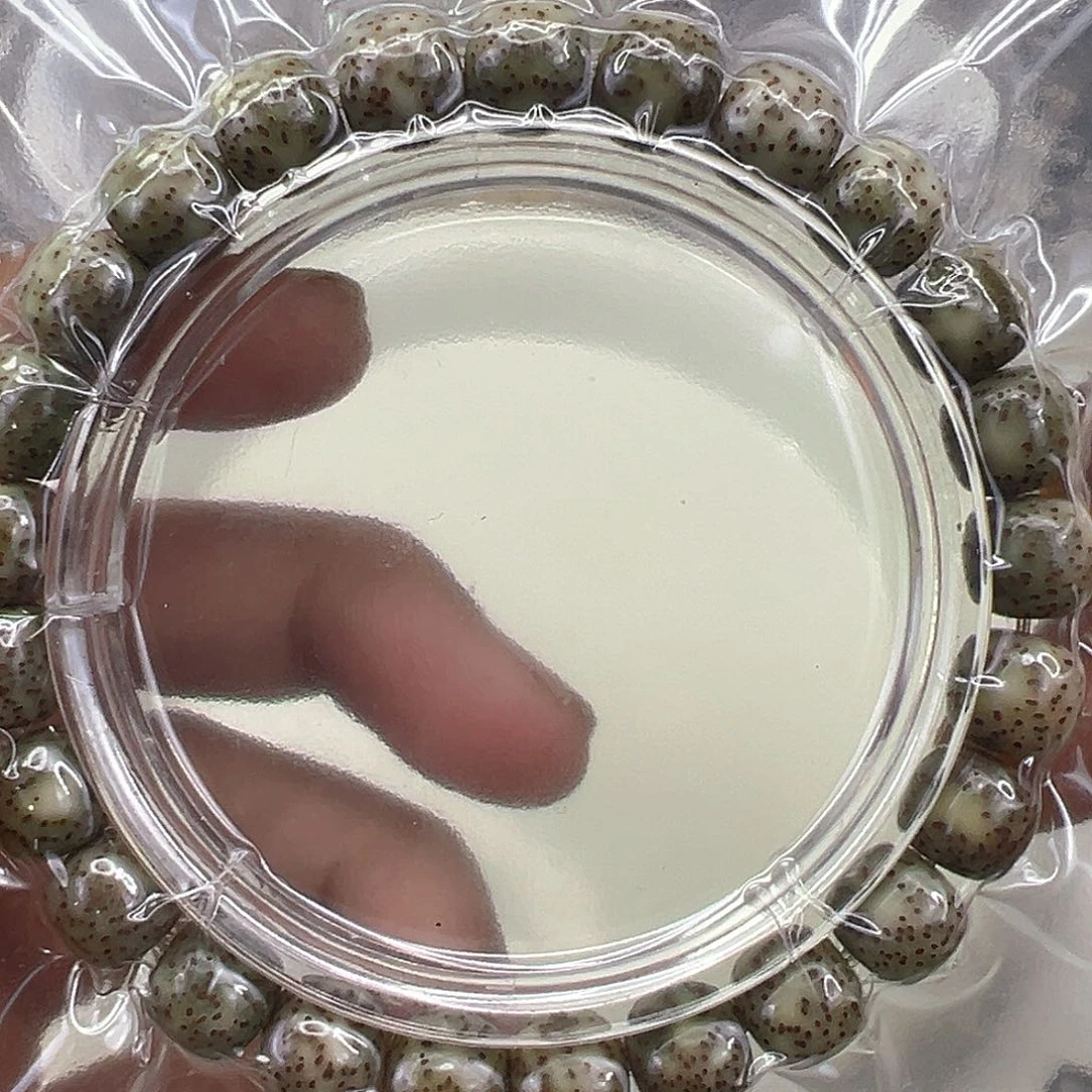 手串星月菩提33殿堂绿包白星月菩提单圈9左右
