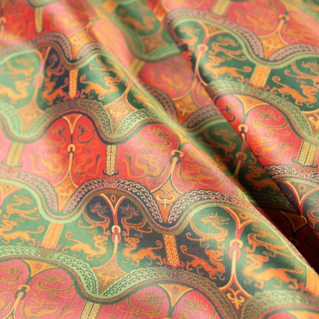 【凤熙云裳】张和才绸都蜀锦博物馆 龙凤朱雀锦 面料裁开概不退换