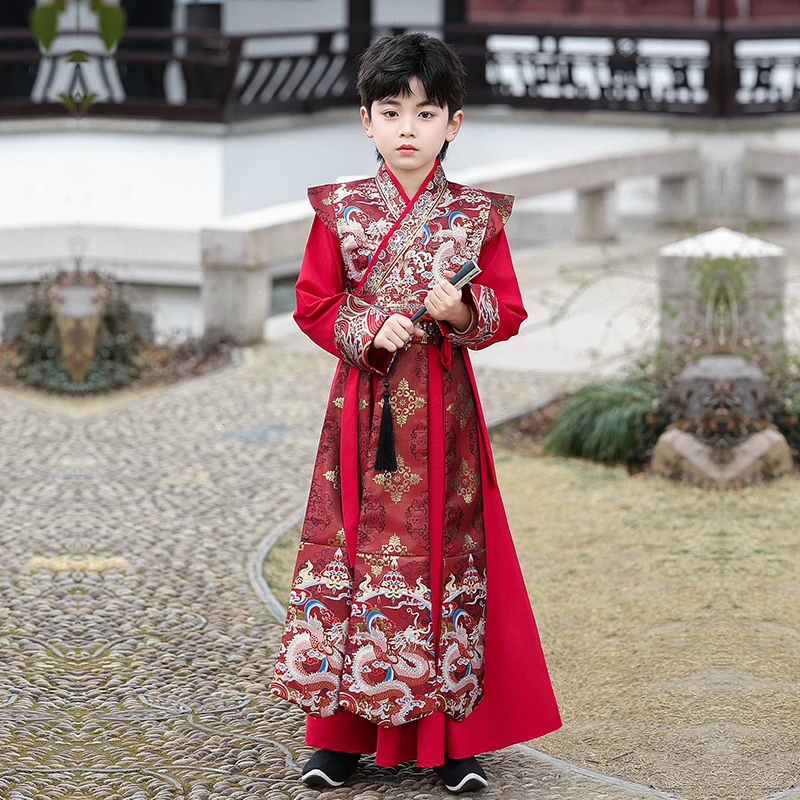 男童汉服潮款新款夏季儿童古装明制武侠中国风男孩唐装中秋演出服