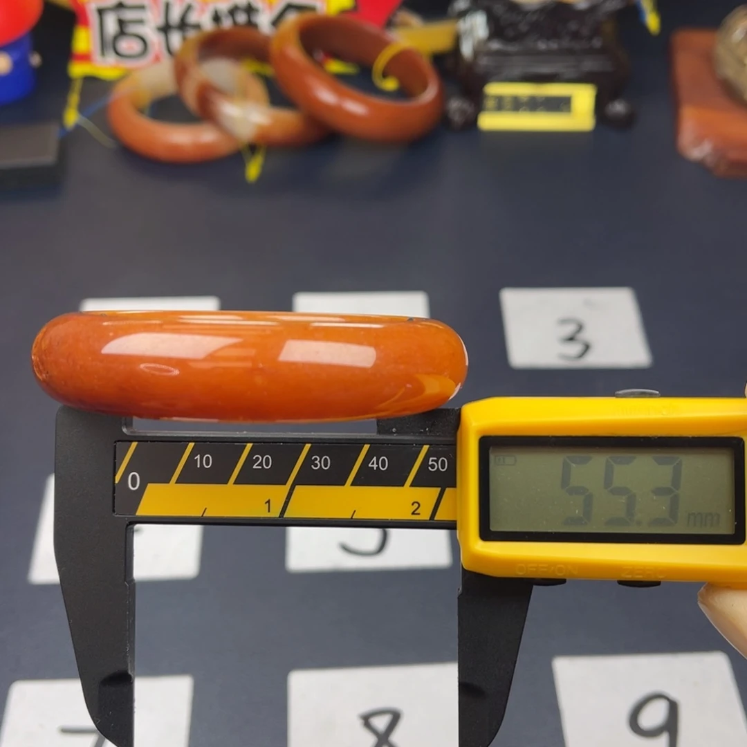 合金石英质玉（黄龙玉）手镯28号55.3圈