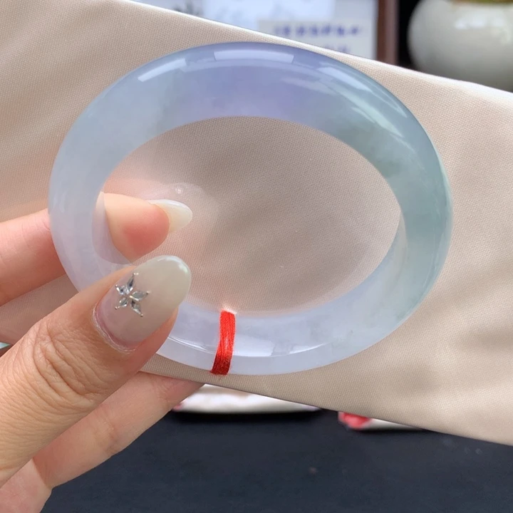 未镶嵌手镯翡翠星空紫正圈03号