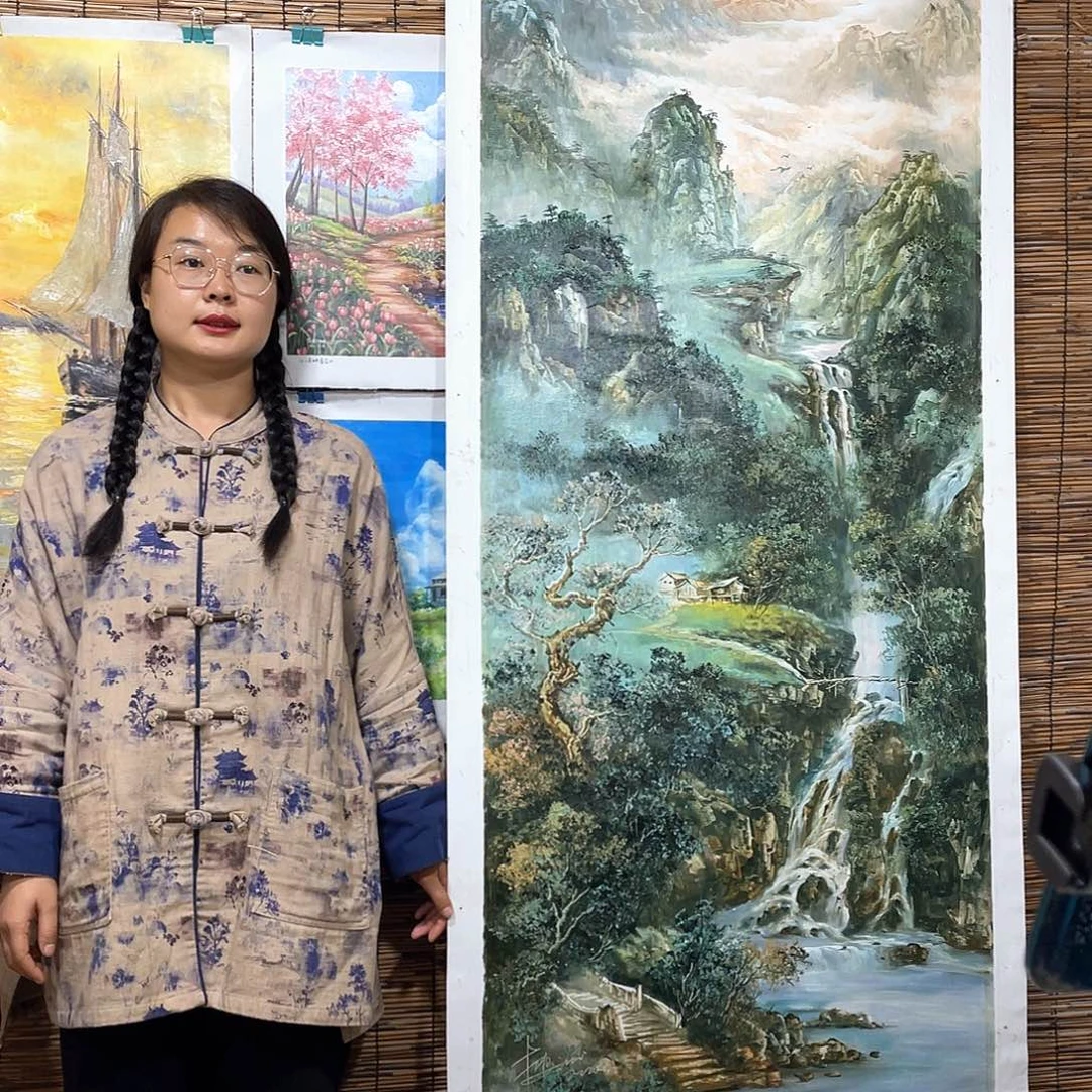 油画薇爽恭喜竞拍成功！