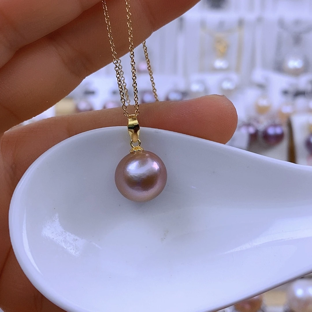 银S925镶嵌淡水珍珠吊坠(赠链)