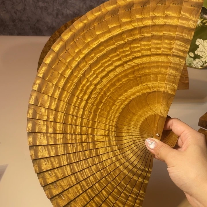 金丝楠?*爷苏扇金丝楠折扇22满水波