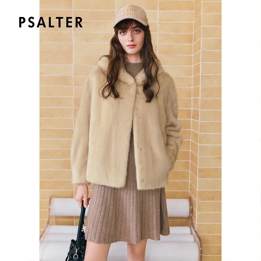 【整貂】诗篇专选雅丹风手工直排水貂毛连帽外套皮草2025冬季新款