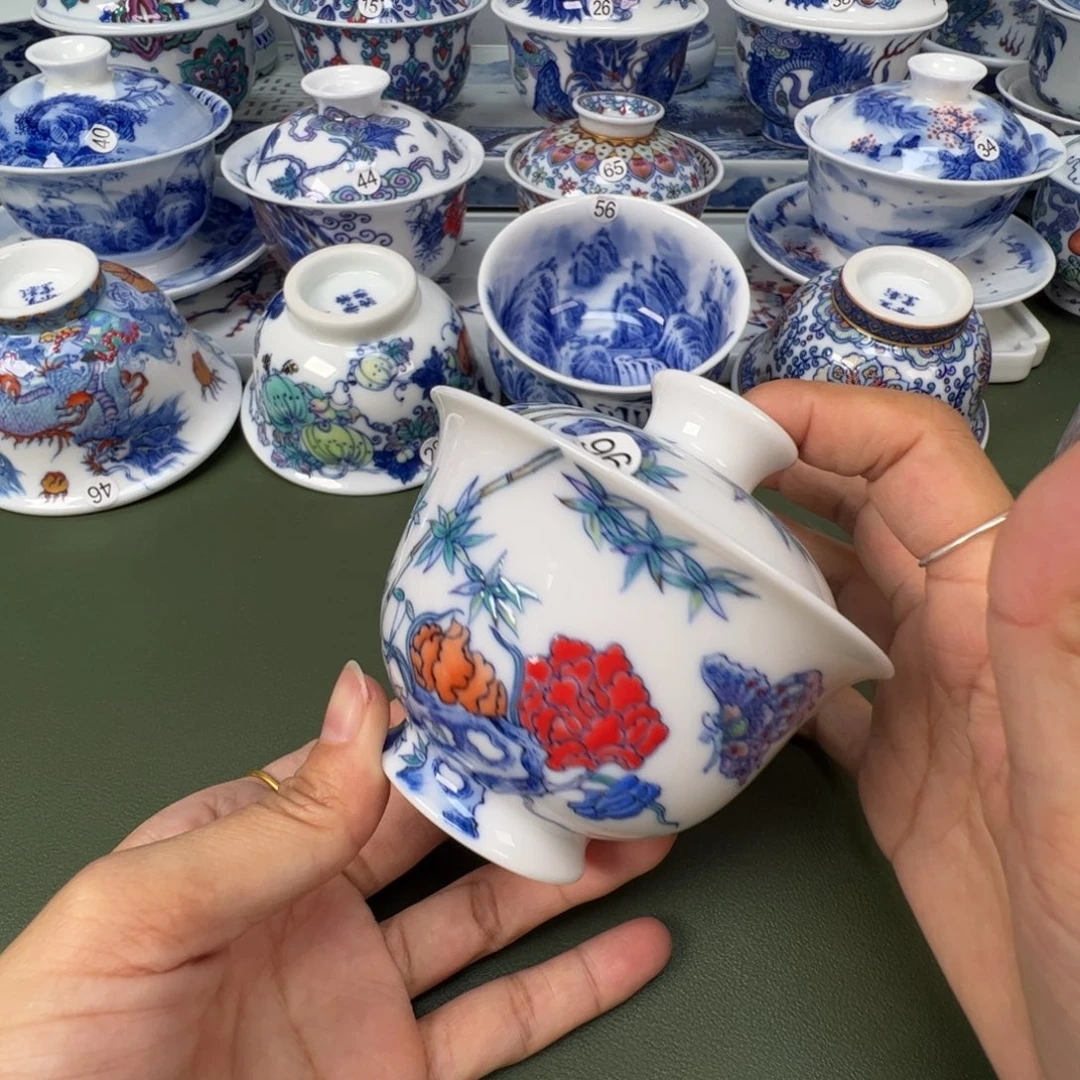 陶瓷景德镇纯手工纯手绘茶具木木96