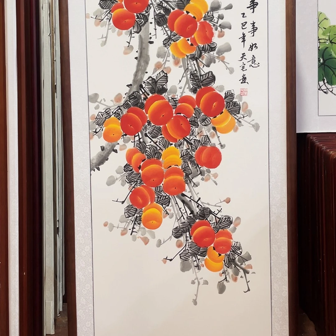 国画带框尺寸63*123厘米