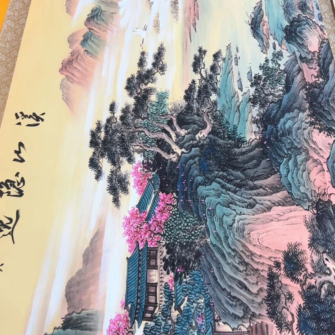 烛***间国画QC原创横山水作品！带证书！限购一单