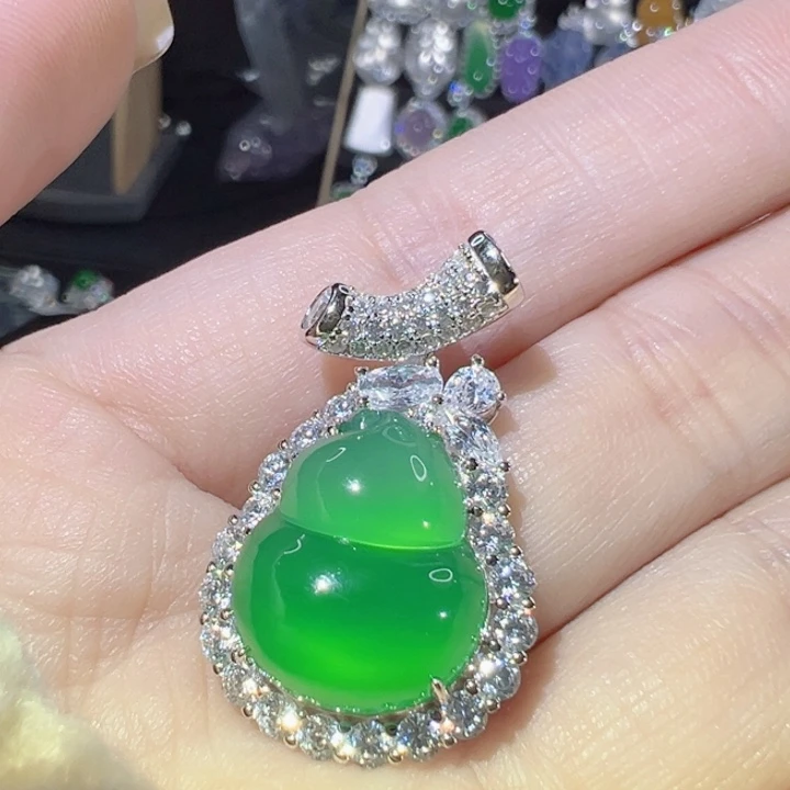 玛瑙/玉髓银S925镶嵌颈饰