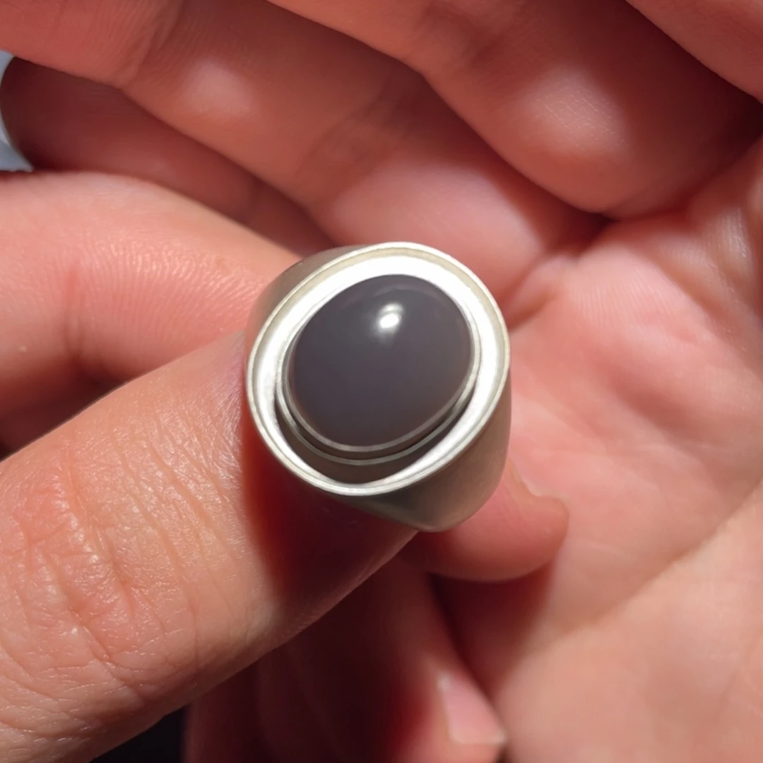 和田玉颈饰银S925镶嵌