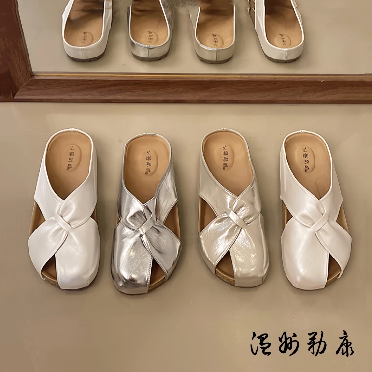 【小香风】网红爆款勃肯鞋女款2025新款包头半拖鞋女夏季外穿凉拖鞋