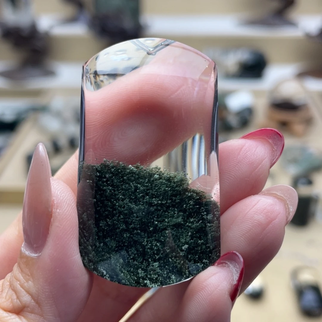 颈饰未镶嵌水晶绿幽灵吊坠