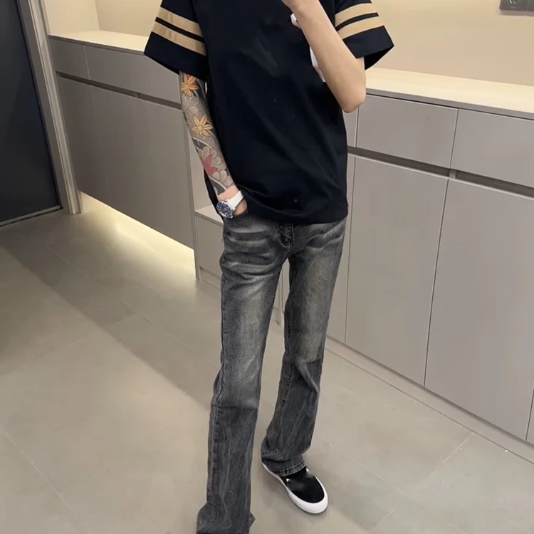 DeweLvum匠心制作！一眼就爱上!新款美式复古休闲宽松直筒牛仔裤男