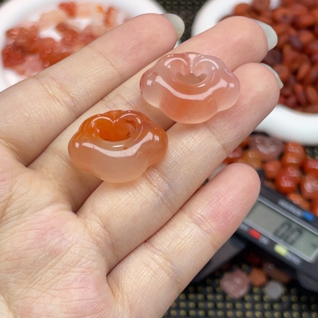 南红玛瑙未镶嵌配饰如意组合