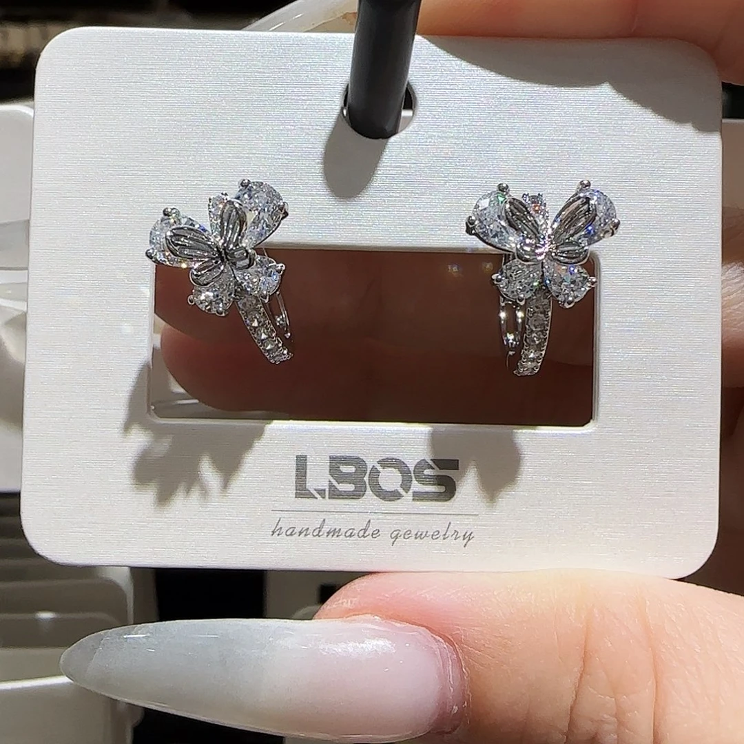 锆石铜合金925银耳环